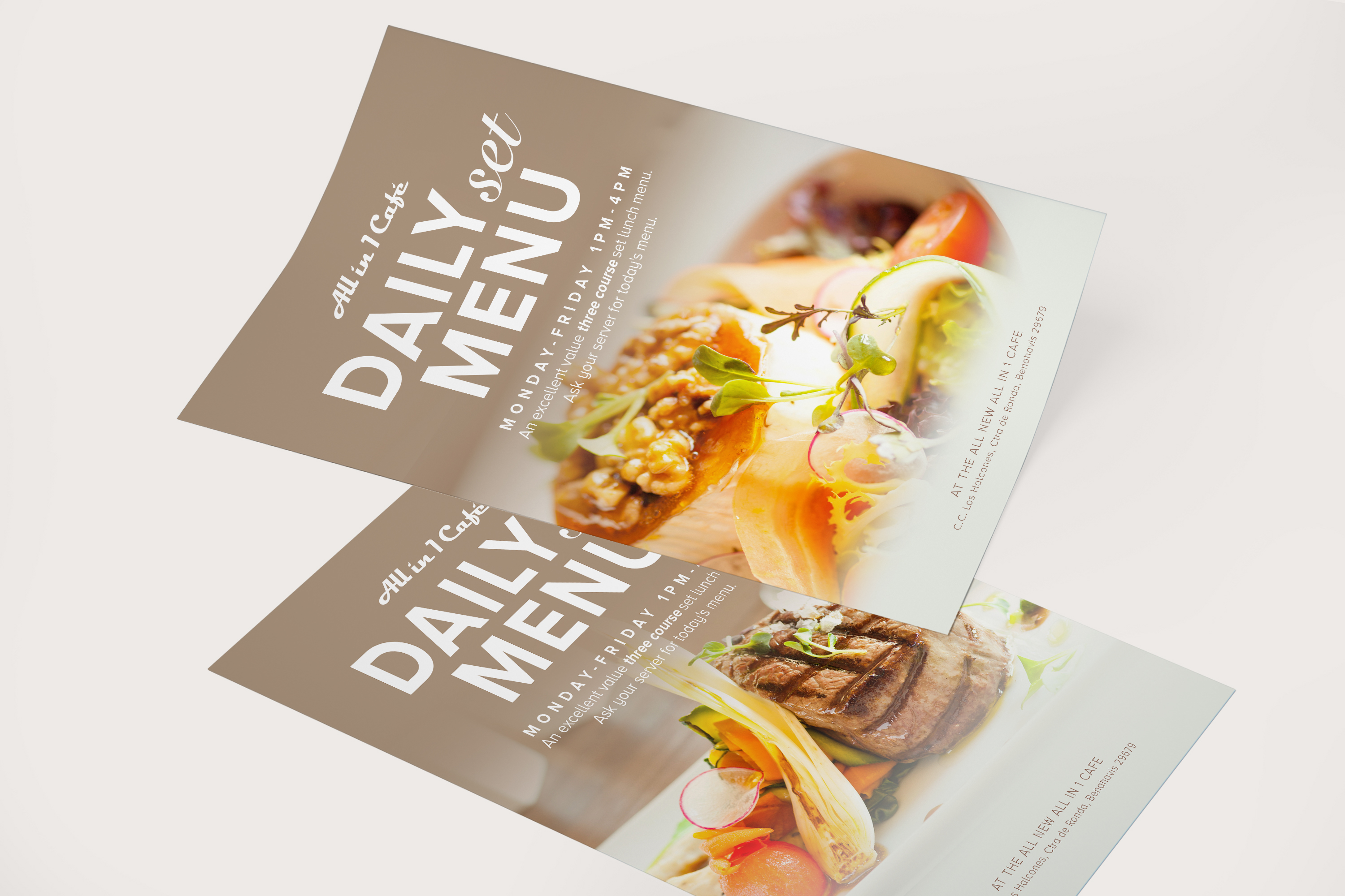 All in One Cafe bar flyer design